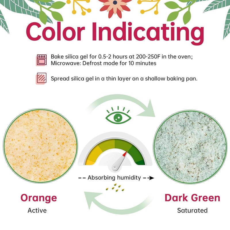 Absorbking Silica Gel Flower Drying – 7 LBS Flower Drying Silica by Reusable, Color Indicating Silica Gel Beads for Drying Flowers, Silica Sand Flower Drying for Wedding Decoration, Resin Mold, Graduation - Image 3